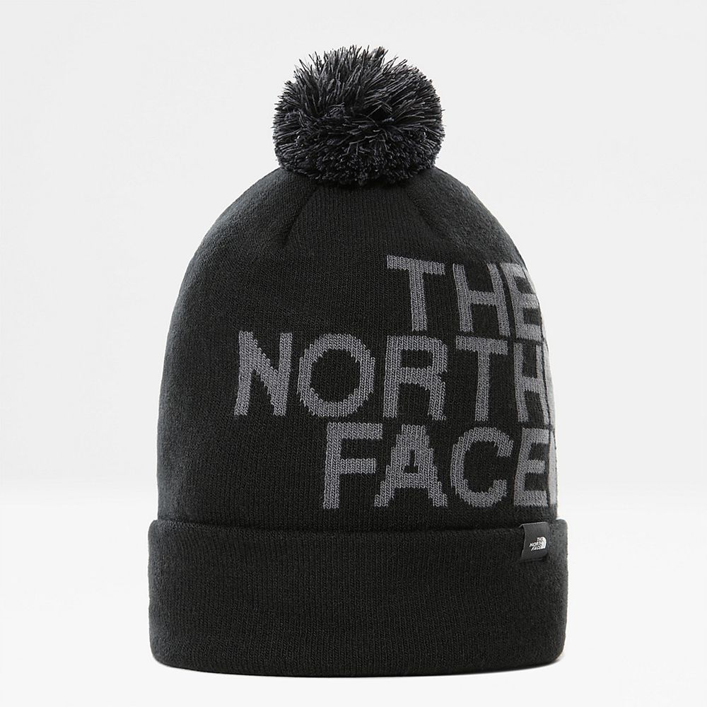 The North Face Beanies Mens Australia - The North Face Ski Tuke Black / Grey Skiing And Snowboarding